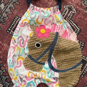 Horse Baby Girl Bubble Romper • Country Western • Mud Pie Brand • Size 6-9 Month